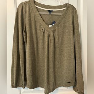 Nautica army green long sleeve shirt, size XL